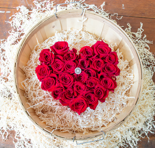LOVE BOX - 2 DOZEN RED ROSES